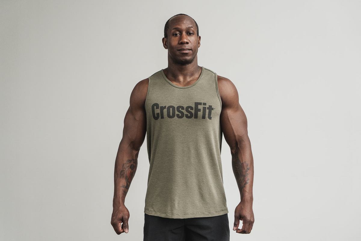 Nobull Crossfit® Men\'s Tank Tops Green | Australia (HI6402)